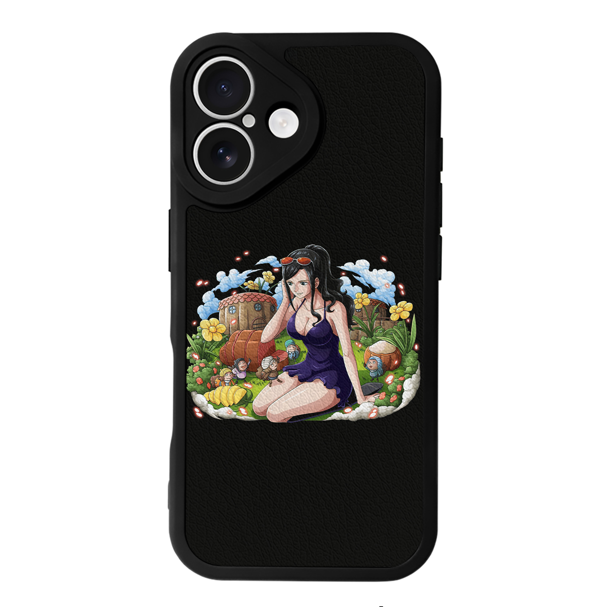 （画像用） ワンピース ニコ・ロビン ONE PIECE Nico Robin 【iPhone 16シリーズ対応】シリコンスマホケース（レザー調） 材質：シリコン